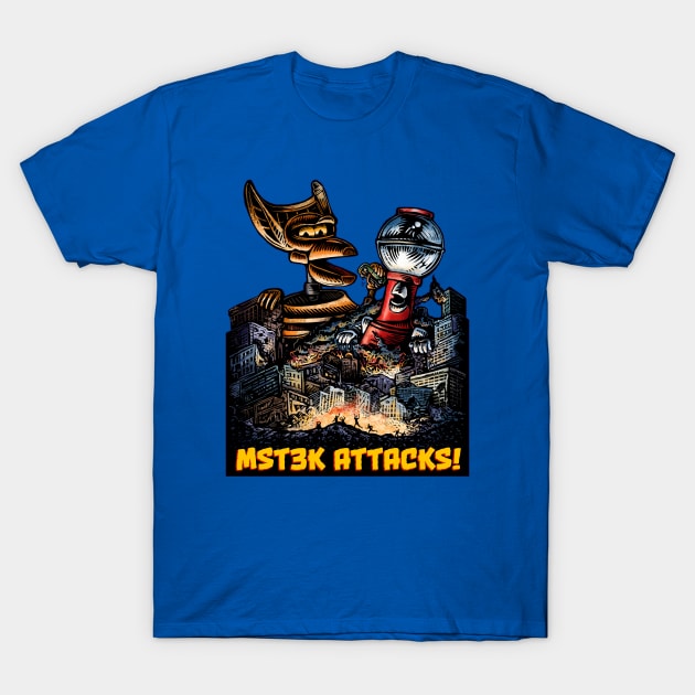 MST3K Attacks! T-Shirt by ChetArt